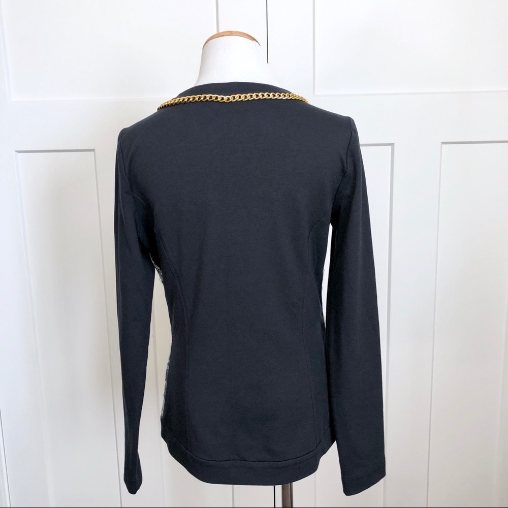 ❌SOLD❌Boston Proper Tweed Front Chain Jacket - Picture 4 of 8